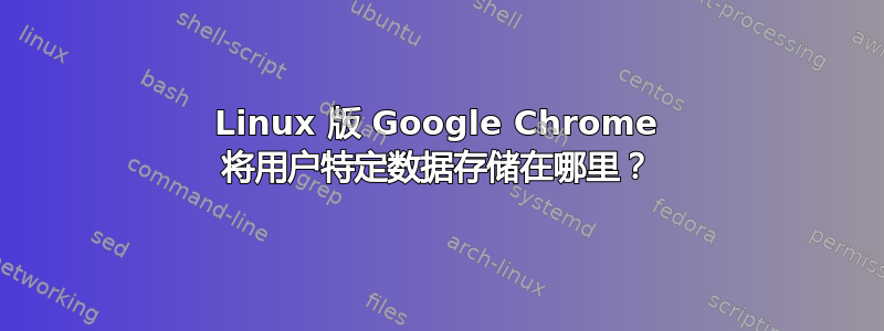 Linux 版 Google Chrome 将用户特定数据存储在哪里？