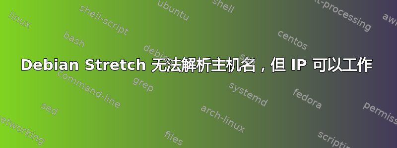 Debian Stretch 无法解析主机名，但 IP 可以工作