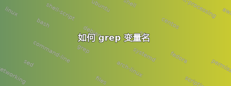 如何 grep 变量名