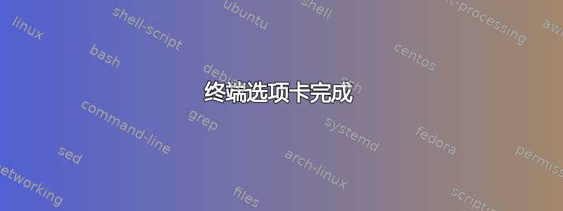 终端选项卡完成