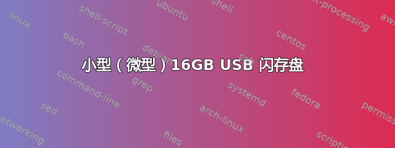 小型（微型）16GB USB 闪存盘 