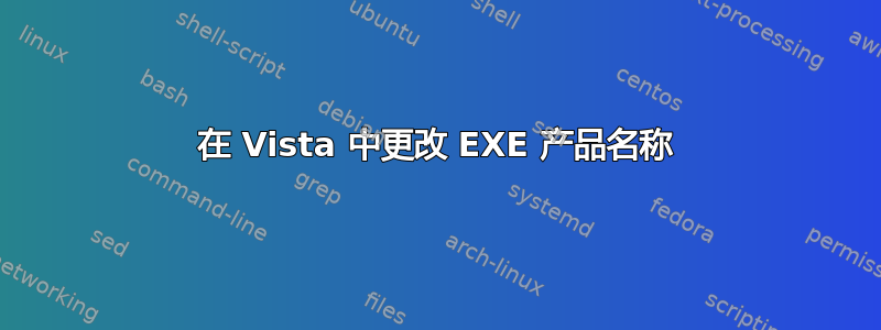 在 Vista 中更改 EXE 产品名称