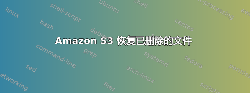 Amazon S3 恢复已删除的文件