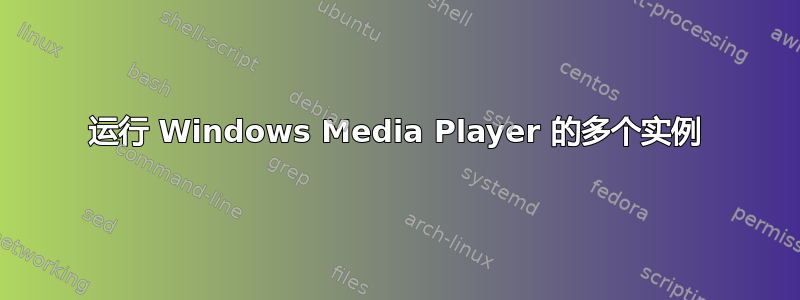 运行 Windows Media Player 的多个实例