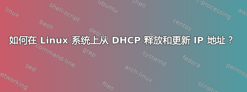 如何在 Linux 系统上从 DHCP 释放和更新 IP 地址？