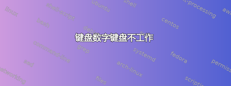 键盘数字键盘不工作