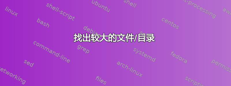 找出较大的文件/目录