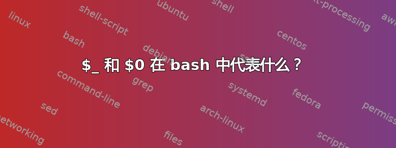 $_ 和 $0 在 bash 中代表什么？ 