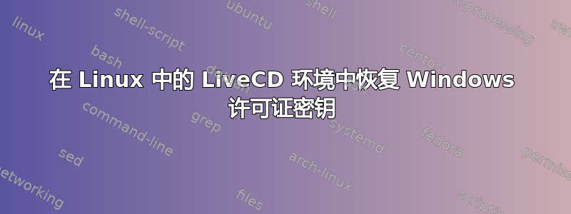 在 Linux 中的 LiveCD 环境中恢复 Windows 许可证密钥