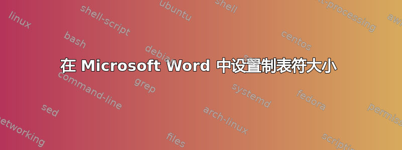 在 Microsoft Word 中设置制表符大小