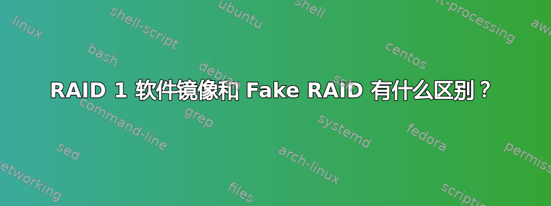 RAID 1 软件镜像和 Fake RAID 有什么区别？