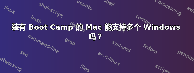 装有 Boot Camp 的 Mac 能支持多个 Windows 吗？