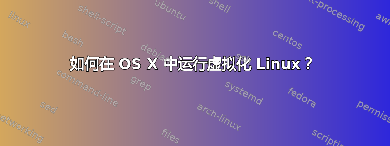 如何在 OS X 中运行虚拟化 Linux？