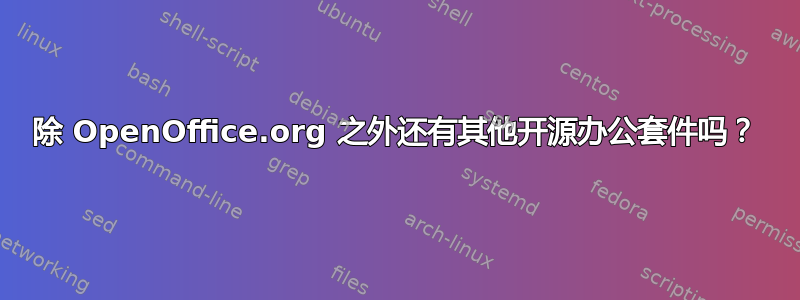 除 OpenOffice.org 之外还有其他开源办公套件吗？