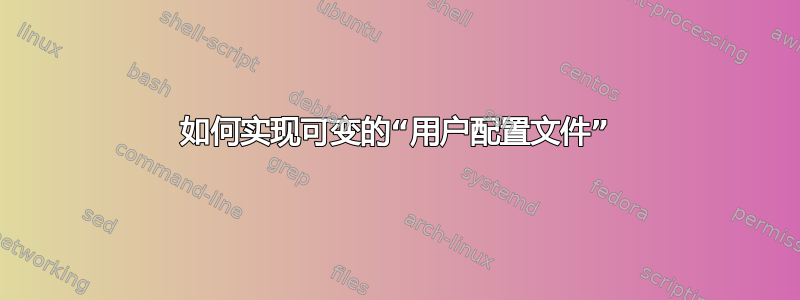 如何实现可变的“用户配置文件”