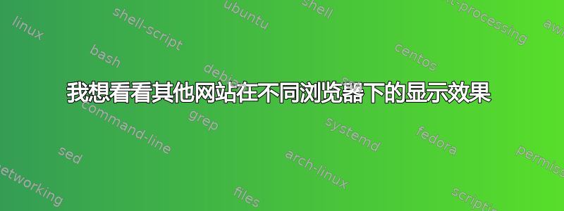 我想看看其他网站在不同浏览器下的显示效果