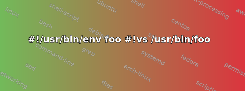 #!/usr/bin/env foo #!vs /usr/bin/foo 