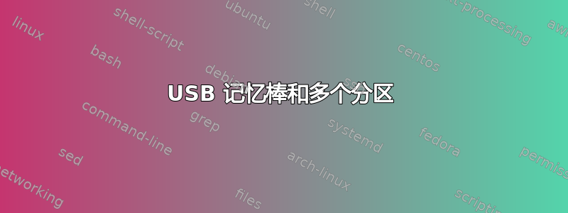 USB 记忆棒和多个分区