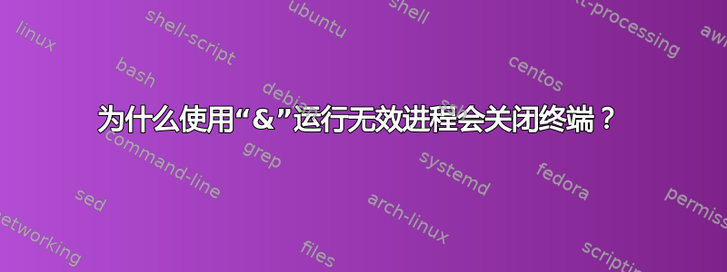 为什么使用“&”运行无效进程会关闭终端？