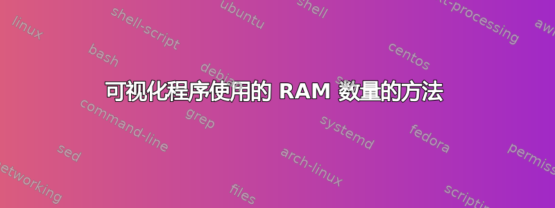 可视化程序使用的 RAM 数量的方法