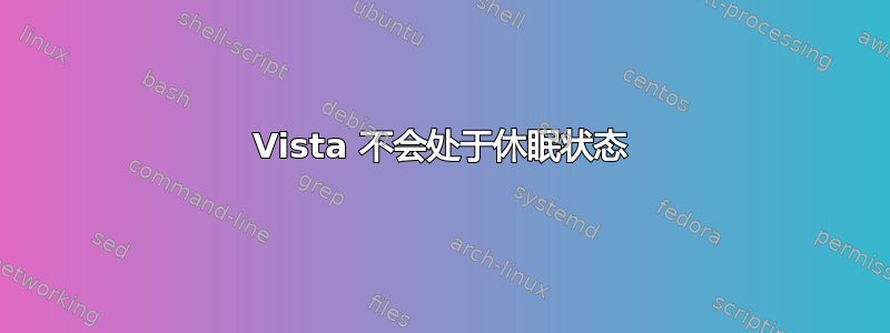 Vista 不会处于休眠状态