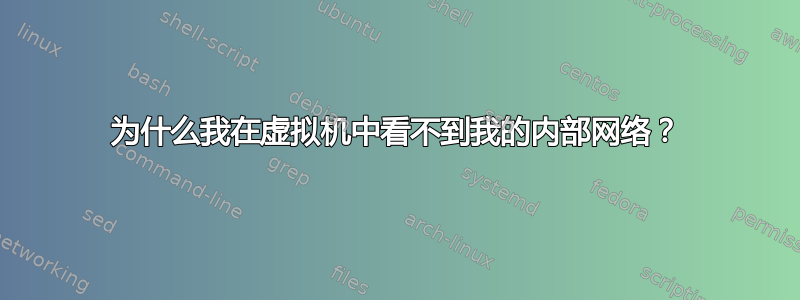 为什么我在虚拟机中看不到我的内部网络？