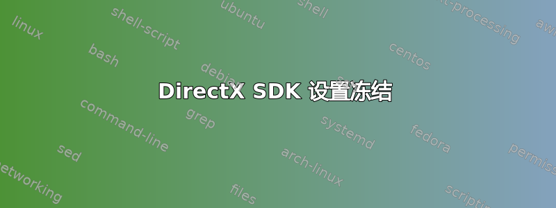 DirectX SDK 设置冻结