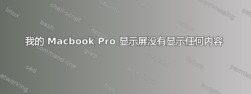 我的 Macbook Pro 显示屏没有显示任何内容