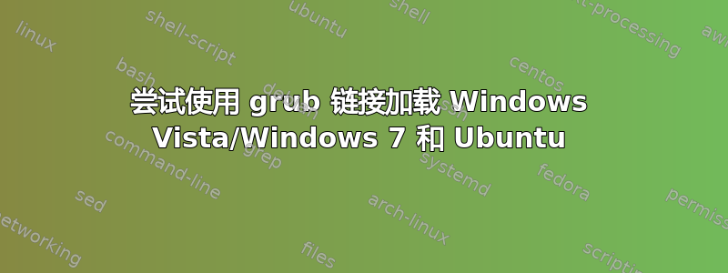 尝试使用 grub 链接加载 Windows Vista/Windows 7 和 Ubuntu