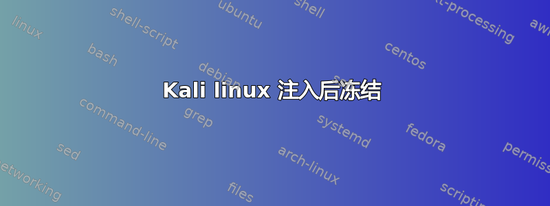 Kali linux 注入后冻结