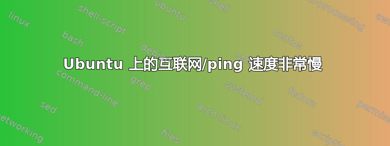 Ubuntu 上的互联网/ping 速度非常慢