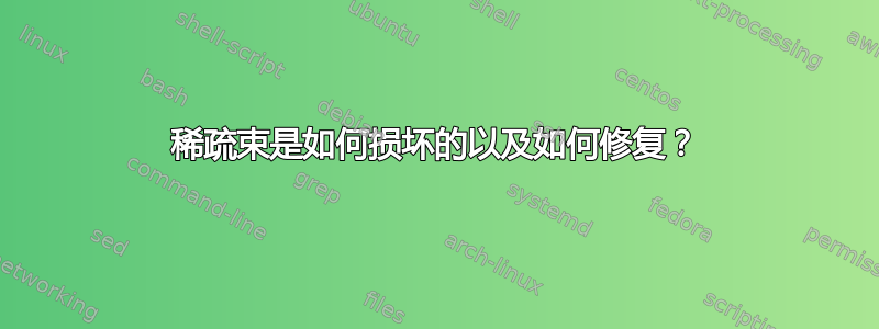 稀疏束是如何损坏的以及如何修复？