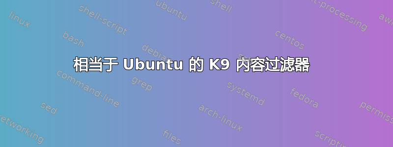 相当于 Ubuntu 的 K9 内容过滤器 