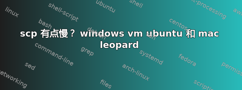 scp 有点慢？ windows vm ubuntu 和 mac leopard