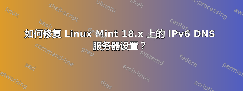 如何修复 Linux Mint 18.x 上的 IPv6 DNS 服务器设置？