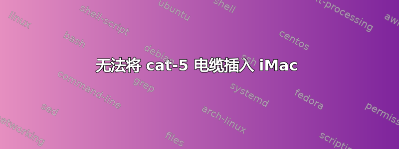 无法将 cat-5 电缆插入 iMac