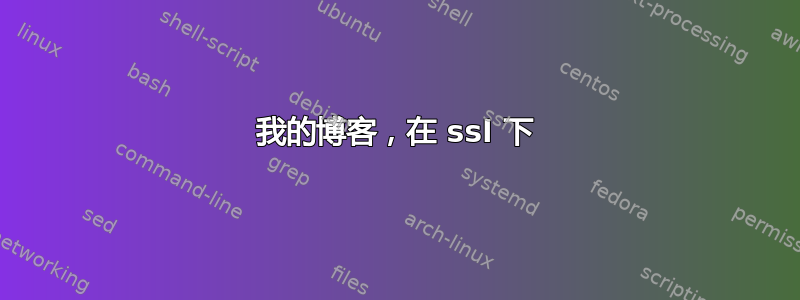 我的博客，在 ssl 下