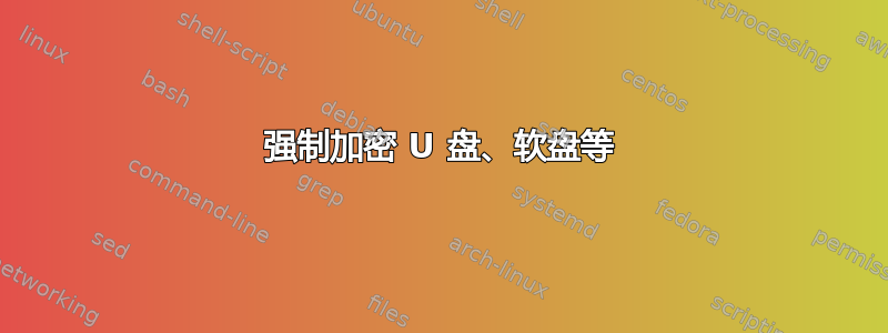 强制加密 U 盘、软盘等