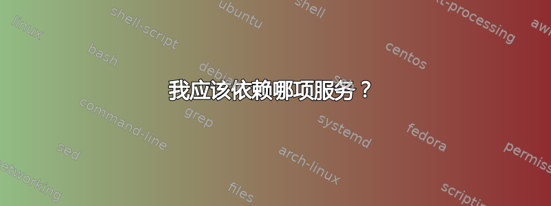 我应该依赖哪项服务？