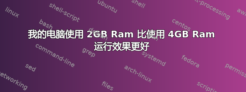 我的电脑使用 2GB Ram 比使用 4GB Ram 运行效果更好