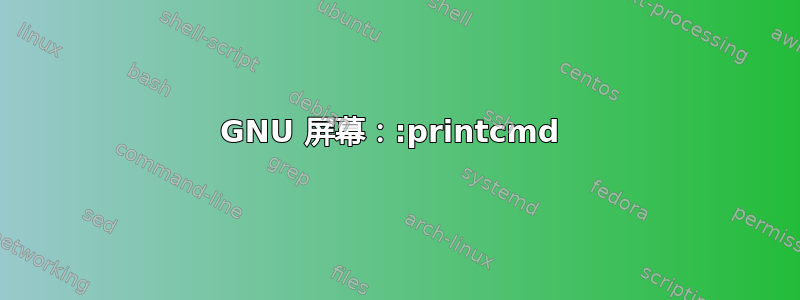 GNU 屏幕：:printcmd 