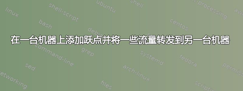 在一台机器上添加跃点并将一些流量转发到另一台机器