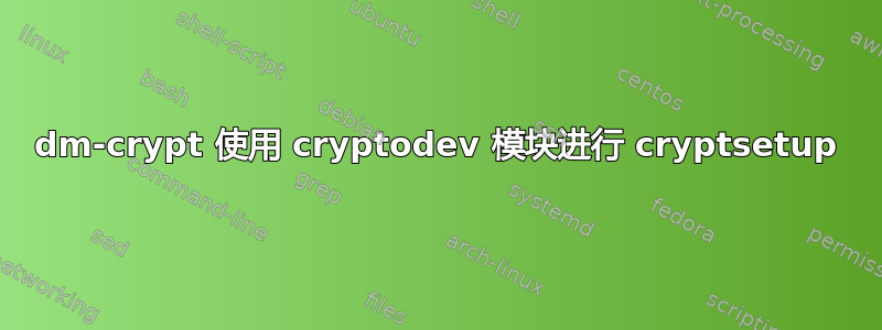 dm-crypt 使用 cryptodev 模块进行 cryptsetup