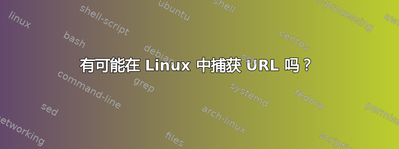 有可能在 Linux 中捕获 URL 吗？