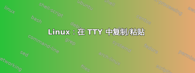 Linux：在 TTY 中复制/粘贴