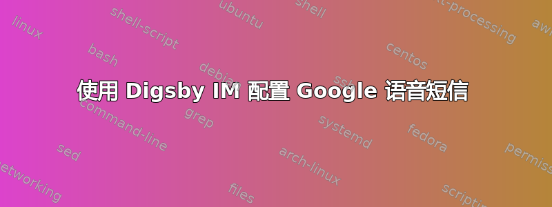 使用 Digsby IM 配置 Google 语音短信