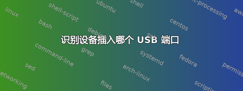 识别设备插入哪个 USB 端口