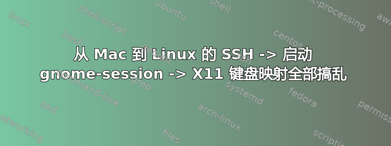 从 Mac 到 Linux 的 SSH -> 启动 gnome-session -> X11 键盘映射全部搞乱