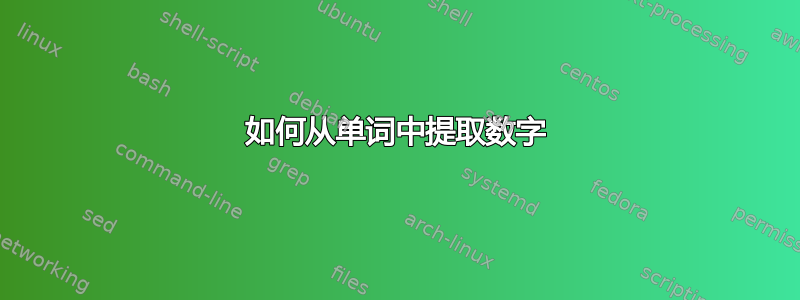 如何从单词中提取数字