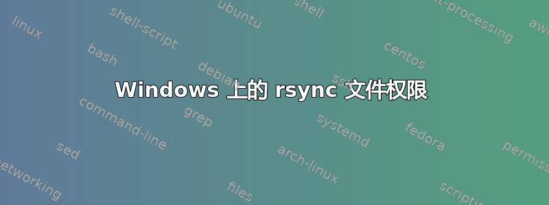 Windows 上的 rsync 文件权限